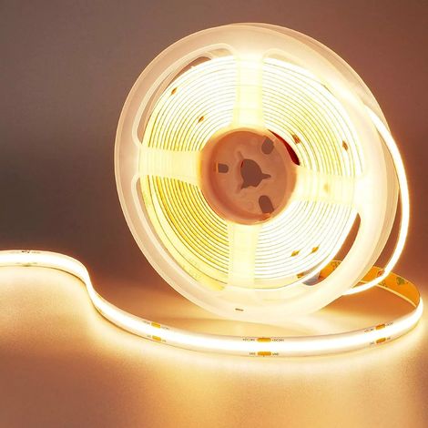 Striscia LED COB 308L/M 37W 12V 5M 15000LM Dimmerabile Adesiva Bianco Naturale (1/5)