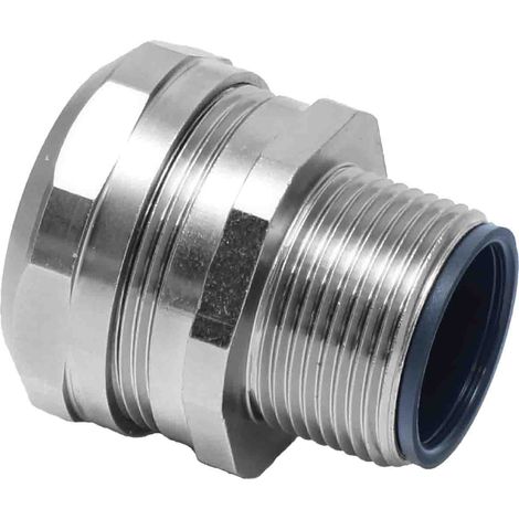 Raccord de gaine RS PRO M32, taille 32mm en Laiton, IP67 ( Prix pour Paquet de 2 )