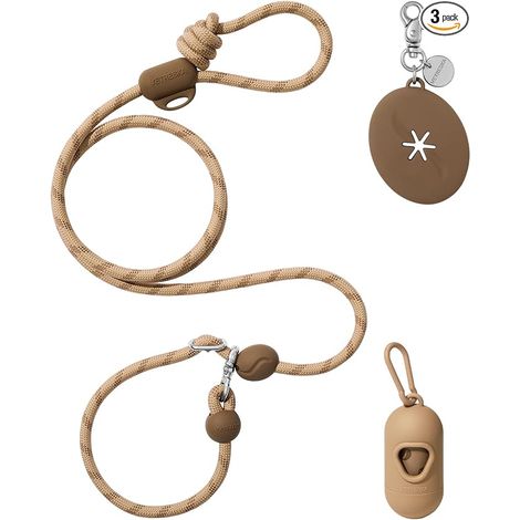 Laisse pour Chien Mains Libres, Laisse réglable de 2,4 m pour Chiens de Taille Moyenne à Grande, Laisse à Porter à la Taille ou en bandoulière pour Les promenades (café)