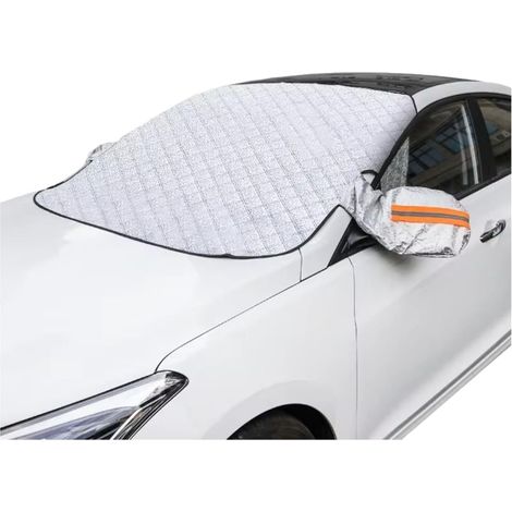 Copertura per parabrezza auto per DS3 / DS3 Crossback / DS4 / DS5 / DS7 / DS7 Crossback / DS9, copertura magnetica per parabrezza con specchietto retrovisore auto antigelo neve ghiaccio 150110 cm