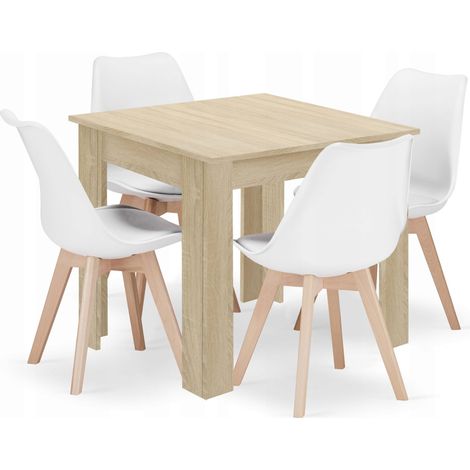 Ensemble repas - leobert - mark - chenechene sonomablanc - 80 x 80 cm - 5 pieces 211770156 (1/5)