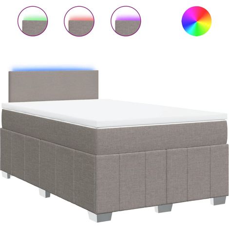 Maison Exclusive - Sommier à lattes de lit avec matelas taupe 120x190 cm tissu (1/5)