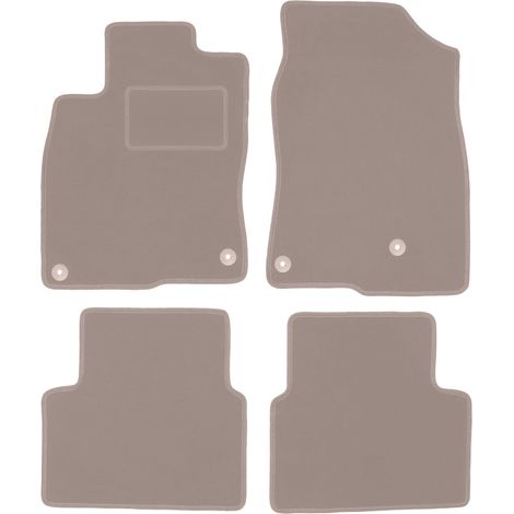 Alfombrillas de terciopelo para coche: Honda Civic X hatchback (2017-) beige