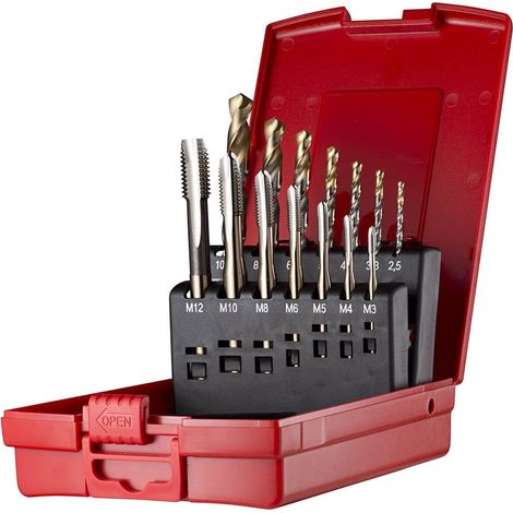 Set di punte per filettare macchine Nr.301 BN L114 M3-M12, 14 pezzi, HSS-E, confezione in custodia. (1/4)