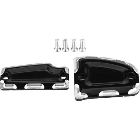 Tapas de cilindro maestro delanteras y traseras de aluminio mecanizado de EBTOOLS, accesorios para automóviles, aleación de aluminio (negro) (1/5)