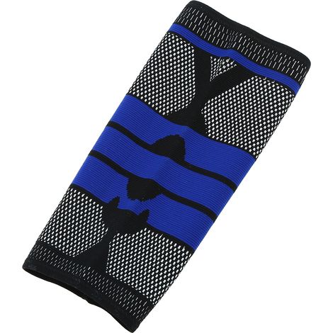 Genouillère de sport avec protection et coussinet de maintien pour l'entraînement, le basketball et les activités de plein air - Noir - Taille L (1/5)