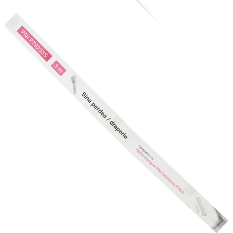 Tringle à rideaux - PNI - PT9233S - Longueur 3 m - Acier inoxydable - Semi-ouverture (1/4)