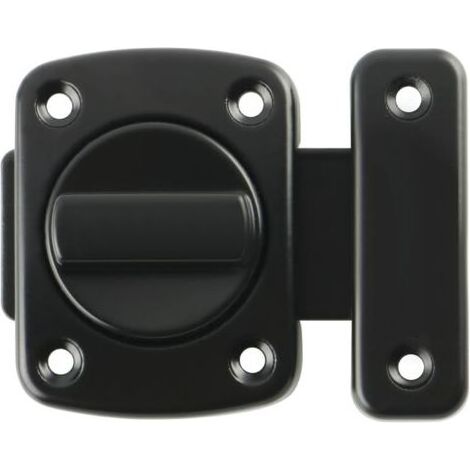 Door Lock, Rotating Door Latch, Turning Door Latch, Door Lock with 6 Bolts for Doors, Windows, Cabinets, and Gardens, Matte Black Metal Finish (1/5)