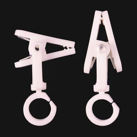 Clip Rideau Inox - 36 Pièces, Argent - Pince Douche Anneau Crochet - Déco Câble Aucunely (1/5)