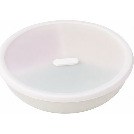 Plat vapeur céramique vert à trois compartiments, couvercle silicone (1/5)