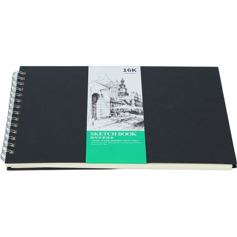 Carnet de papier aquarelle, reliure spirale double, dos rigide, feuilles épaisses sans acide, bloc de croquis pour marqueurs acryliques et pastels (1/5)