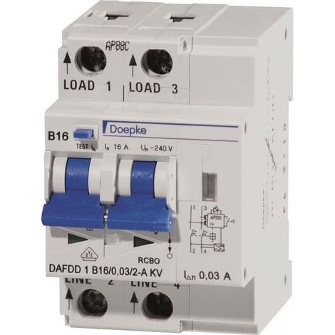 Conmutador FI/LS Doepke blanco 16A 240V 30mA