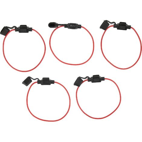 Porte-fusible 12V 30A, 5 pièces, réfractaire, étanche, pliable, amovible, anti-poussière, supports en ligne (1/5)