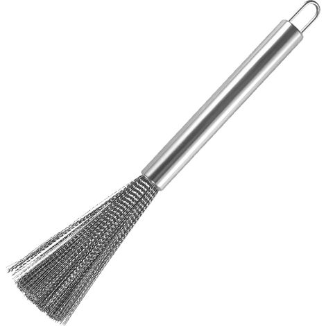 Brosse à vaisselle en acier inoxydable, manche long, 20 cm. (1/5)