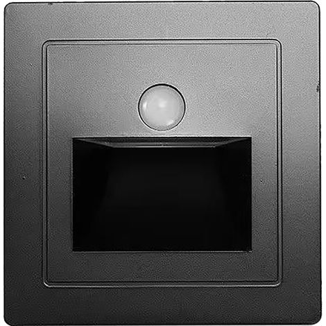 [Projecteur à LED solaire] + [Auro] + [SRS-88] + [avec détecteur de mouvement] ABS Incorporée Lumière de marche d'escalier pour decks marches fence patio yard pathway Noir Lumière sensor 6000K Lumière
