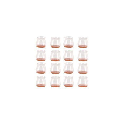 Lot de 16 protections transparentes pour pieds de chaise – Rond grand format – Antidérapantes et anti-bruit (1/5)