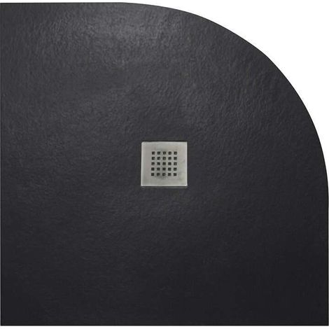 Piatto doccia a quarto di cerchio STRATO 90x90 cm - Nero - Resistente e facile da installare - Bagno - Doccia (1/3)