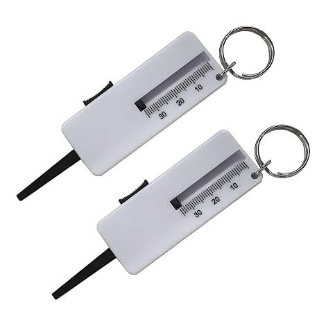 Tyre Tread Depth Gauge 0-30mm Tread Depth Gauge for Car, Motorcycle, Van, Truck, Caravan, (1/5)