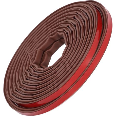 Bande d'étanchéité adhésive en silicone 6m, joint de porte et fenêtre brun, 6mm d'épaisseur pour isolation maison (1/5)