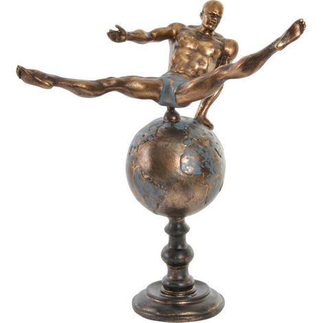 DKD Home Decor Figurine Gymnaste Dorée Moderne 29x16x33 cm (1/4)