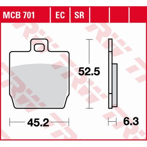 Pastillas de freno TRW ZF KH268 ECO orgánicas para Yamaha NS 50 Aerox '13-, YQ 50 Aerox '97-'12 (delanteras), Yamaha EW 50 Slider '00-'06, MBK 350 Quadro 3/Quadro 4 '15- (traseras)