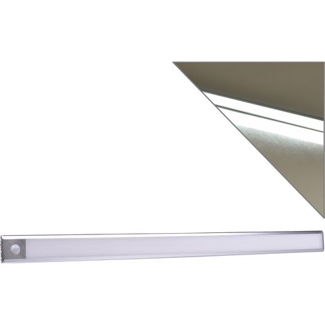 LAMPADA LED RICARICABILE 3W CON SENSORE DI MOVIMENTO LUCE FREDDA 6500K° - BARRA LUMINOSA IN ALLUMINIO INSTALLAZIONE MAGNETICA PERFETTA PER ARMADI CUCINA E CORRIDOI (1/5)