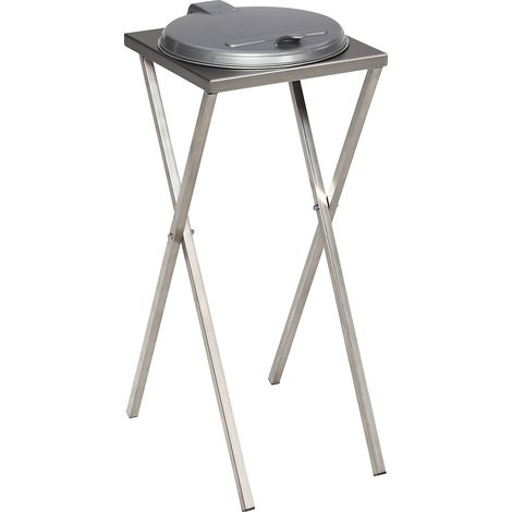 VAR, Support sac-poubelle hygiénique, en inox, pour capacité