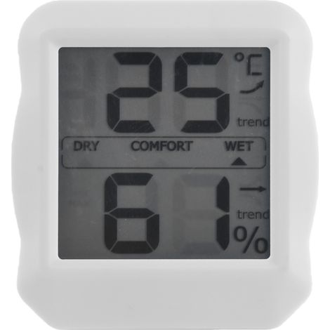 Thermomètre Hygromètre Numérique Mini Capteur Température Humidité Écran LCD Aimanté Support Rétractable ABS Compact pour Intérieur (1/4)