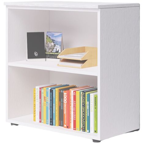 Mobile da ufficio a giorno due vani con top colore Bianco H87x90x45cm