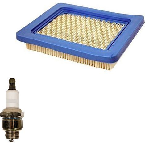Kit d'entretien compatible avec filtre à air Briggs n° 491588 et bougie d'allumage RJ19LM J19LM (1/3)