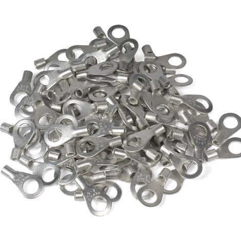 ERKO 100 pezzi capicorda ad occhiello non isolati professionali per vite M2,5 e cavo di sezione 0,1 ÷ 0,5 mm2 realizzati secondo la norma DIN 46234. (1/5)
