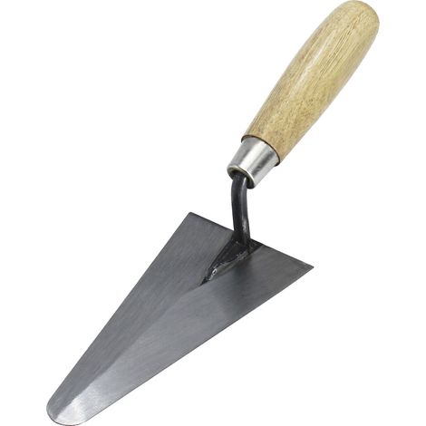 Maurerkelle Kelle aus Normstahl, 120 mm, gerader Hals, gehärtet, konisch geschliffenes Blatt, Holzgriff, Blattbreite 58 mm, Typ 4960