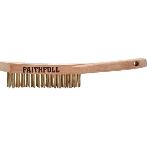 Faithfull Brass Scratch Brush, Four Row FAI680B4F