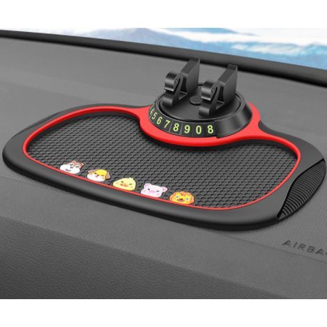 Alfombrilla antideslizante para teléfono de coche, alfombrilla antideslizante 3 en 1 para salpicadero de coche con (1/3)