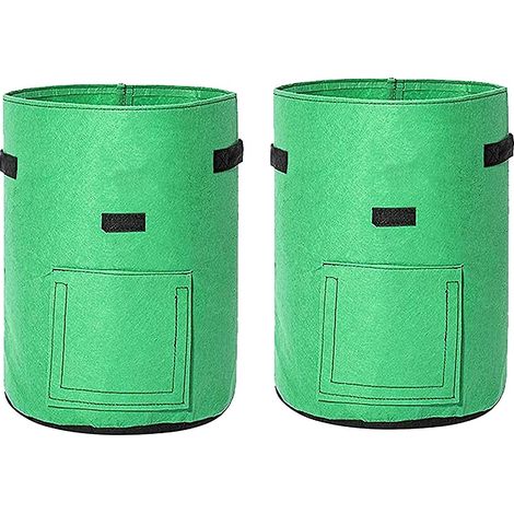 Sacs de culture pour pommes de terre, lot de 2 sacs de culture de 10 gallons avec fenêtre à rabat, sacs de culture respirants pour pommes de terre (1/5)