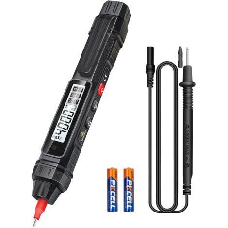 Multimètre numérique de type stylo Testeur de tension NCV sans contact Voltmetre 600V. avec écran LCD rétroéclairé. mesure la continuité de la diode de résistance à la tension AC DC pour les outils d' (1/5)
