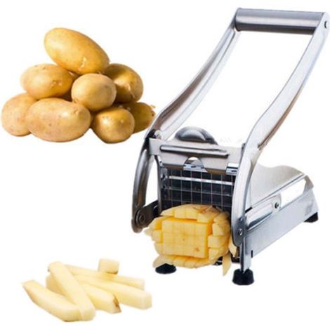 Trade Shop - Cortadora De Patatas Peladora De Patatas Verduras Zanahoria Acero - (1/5)