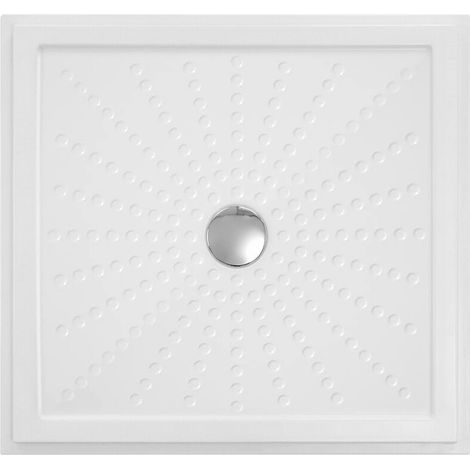 Piatto doccia per disabili 90x90 a filo pavimento in vetroresina con piletta inclusa (1/4)