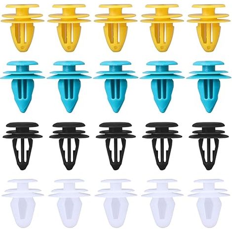 Clips de Fixation Voiture, Plastique, Quatre Tailles 8mm à 10mm, Auto Voitures Panneaux de Portes, Convient à la Plupart des Véhicules (1/5)