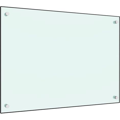 Dosseret de cuisine, Fond de hotte Blanc 70x50 cm Verre trempé WRG651903 DESIGN IN