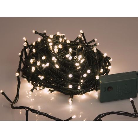 Sparkle Light LED - 16 m - 240 weiße Lampen Arizona - grüner Draht - Dimmer