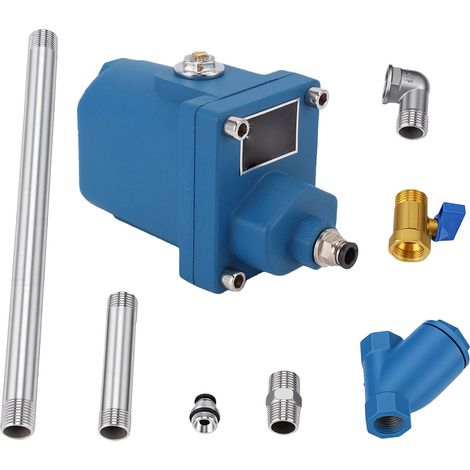Vanne de purge automatique sans perte d'air, entièrement automatique, 1/2 pouce, pour réservoirs de compresseurs industriels, filtres, séparateurs et sécheurs, avec tube d'extension de 30 cm. (1/5)