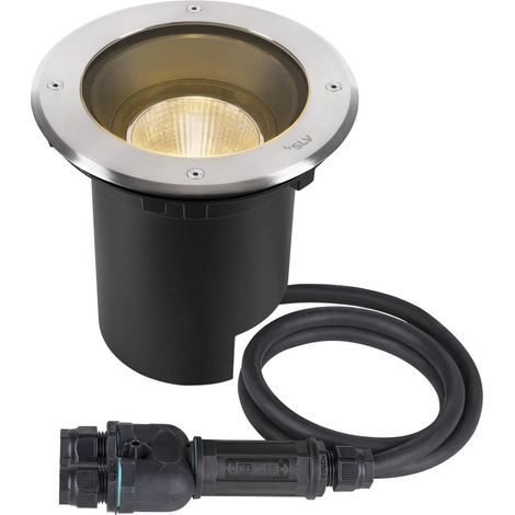 Encastré de sol rond DASAR 2.0 24° 3000 K alimentation DALI acier inoxydable - SLV - 1007243 (1/4)