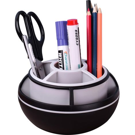 360 Degree Rotating Pen Holder, 9-Position Desk Organizer (1/5)