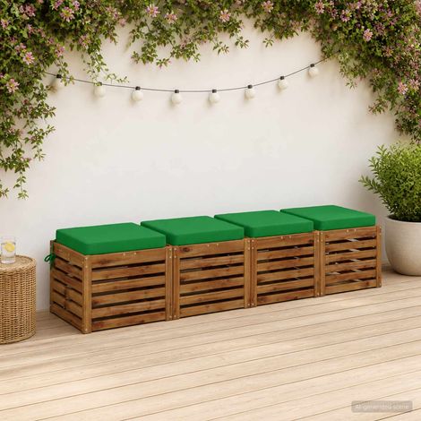 vidaXL 4-Piece Seat Cushions SOEST 4 pcs 100% Polyester Green (1/5)