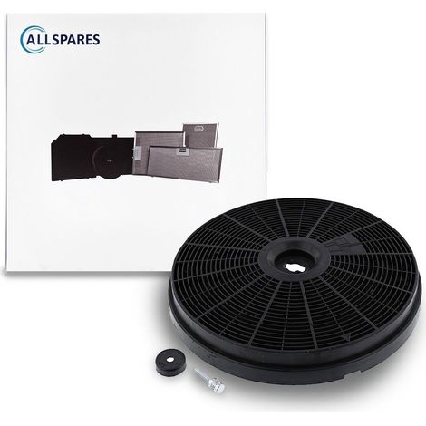 Filtro de carbón AllSpares para campanas extractoras compatible con Whirlpool/Electrolux 4055213054 y Bosch/Siemens 00665713/665713 (Ø200mm) (1/2)