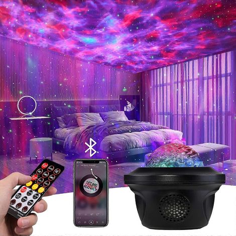 Projecteur, Projecteur de ciel étoilé, Télécommande avec haut-parleur Bluetooth, Nuit d'aurores boréales (1/5)
