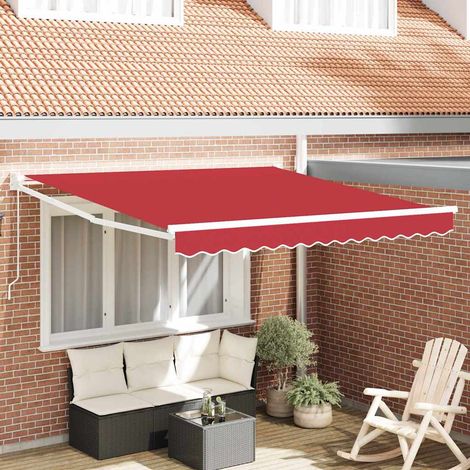 Toldo Retráctil Rojo 300x250 cm tela