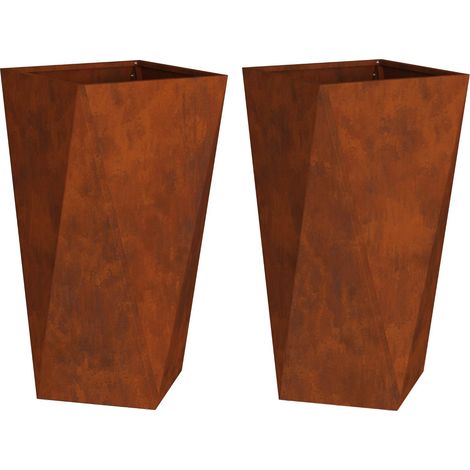 Maison Exclusive - Fioriera 2 pcs Ruggine 40 x 40 x 75 cm