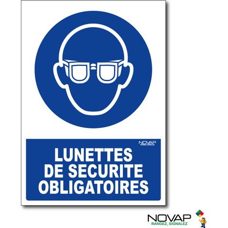 Panneau Lunettes de sécurité obligatoires - Rigide A5 - 4600611